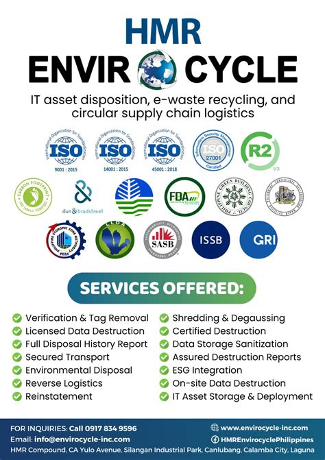 hmr envirocycle|Corporate and Environmental Commitment .